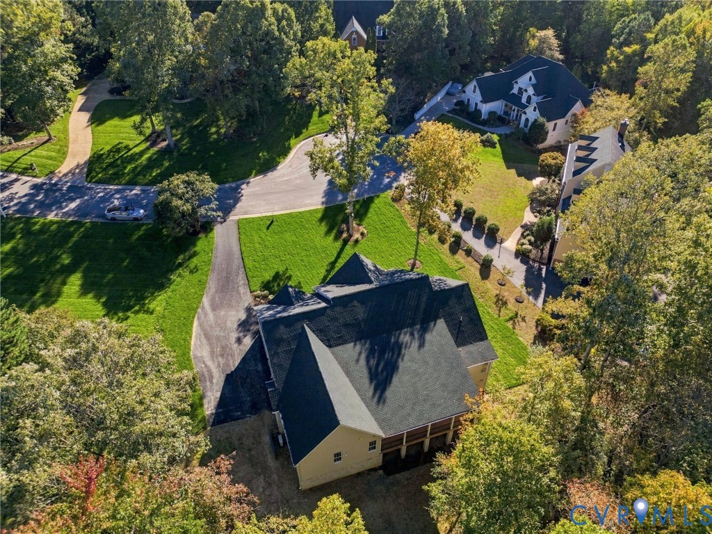 Aerial View of the Home Situated on Over 1/2 Acre Lot