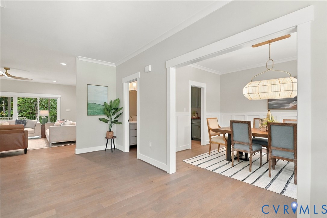 Foyer Opens to Formal Dining Area