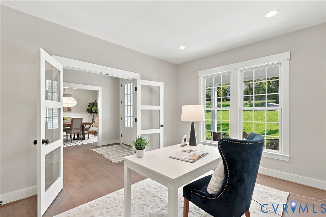 The Study Opens to the Foyer & Convenient to the Front Door