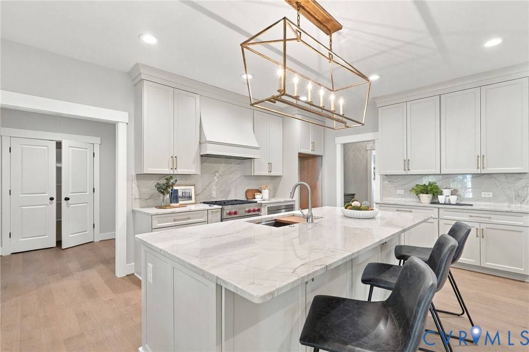 The Breakfast Bar Allows Extra Seating & the Gild Lantern is the "Star" of the Show