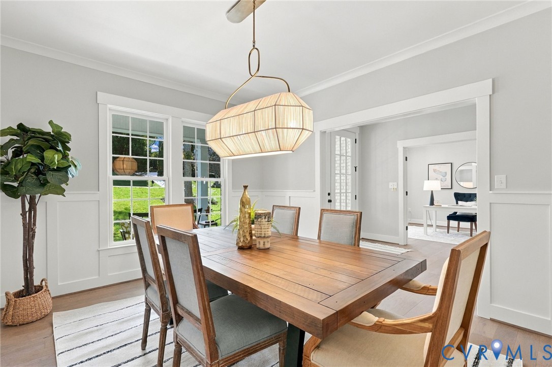 Large Windows Add Natural Light to the Spacious Room