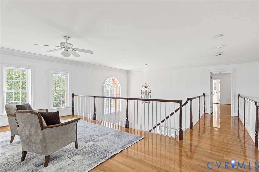 The 2nd floor landing has served as a home office, homework station or reading library.