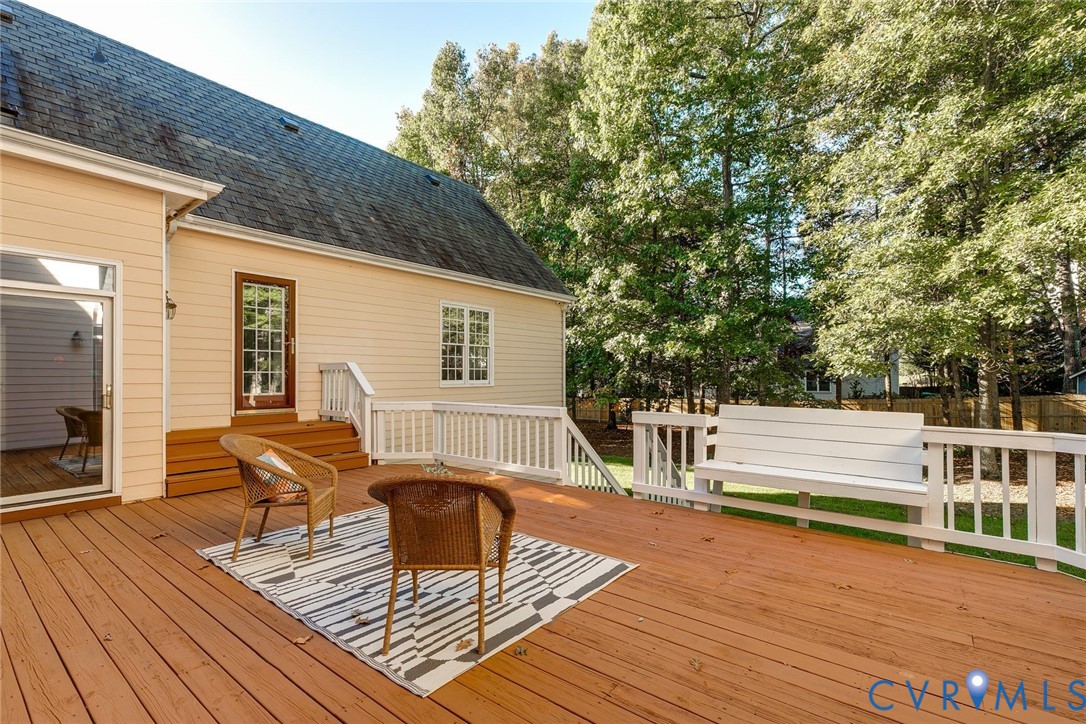 Whether grilling on the deck, tossing a ball in the flat yard or potentially adding a pool, this back yard offers numerous options for enjoying the outdoors.