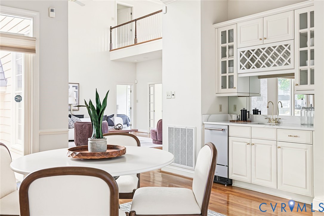 Extend the buffet/bar set up for gatherings.