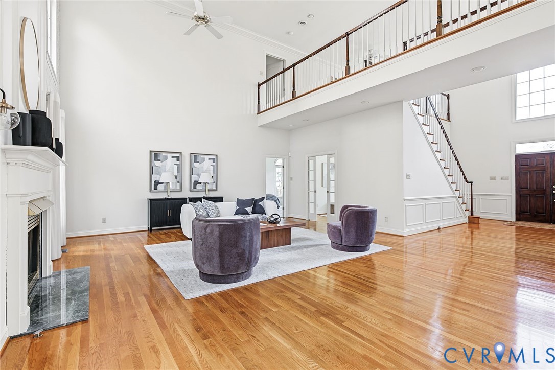 Hardwood floors, excellent natural light from the new windows and elegant moldings elevate this stunning property.