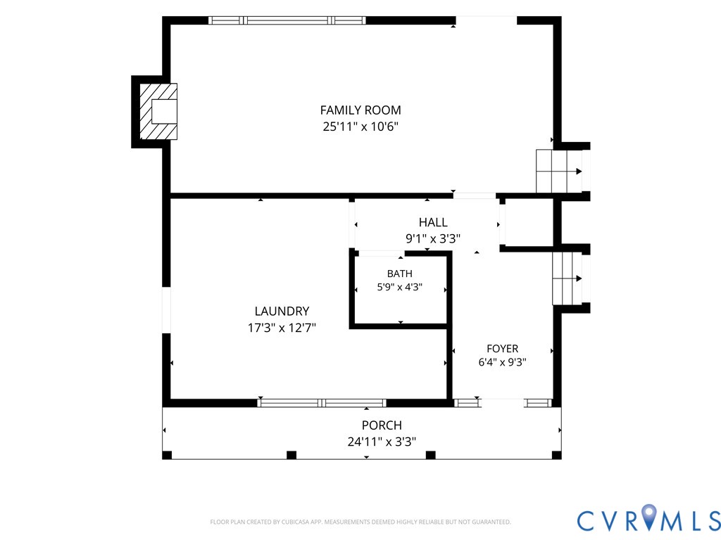 1st Floor- Family Room, Laundry Room, 1/2 Bath