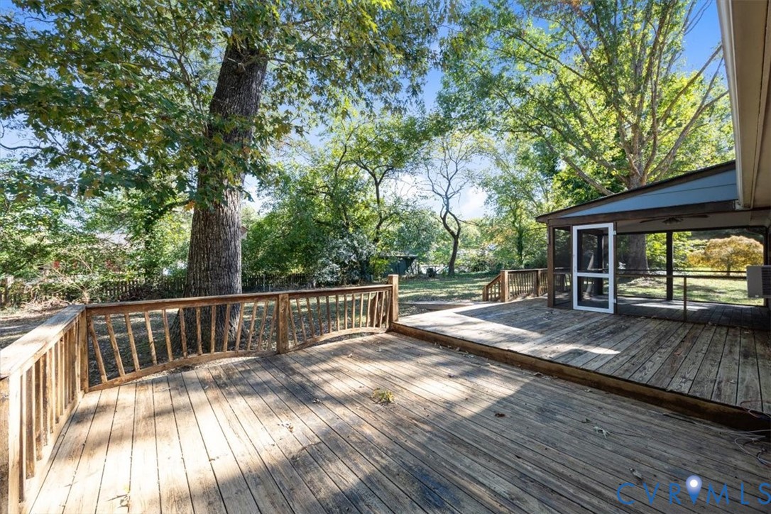 Large back deck