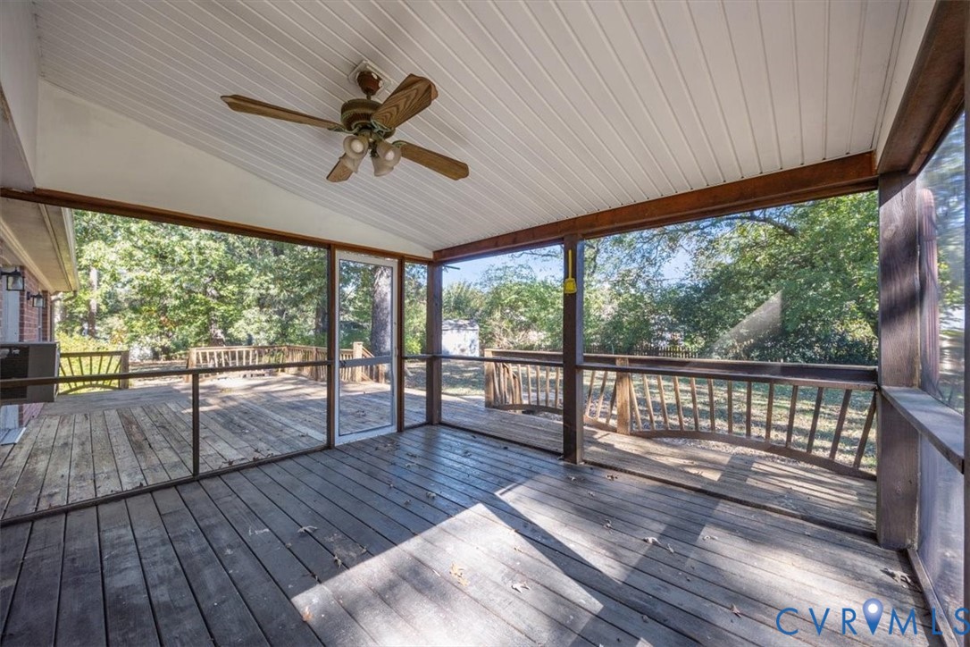 Screen porch on back deck