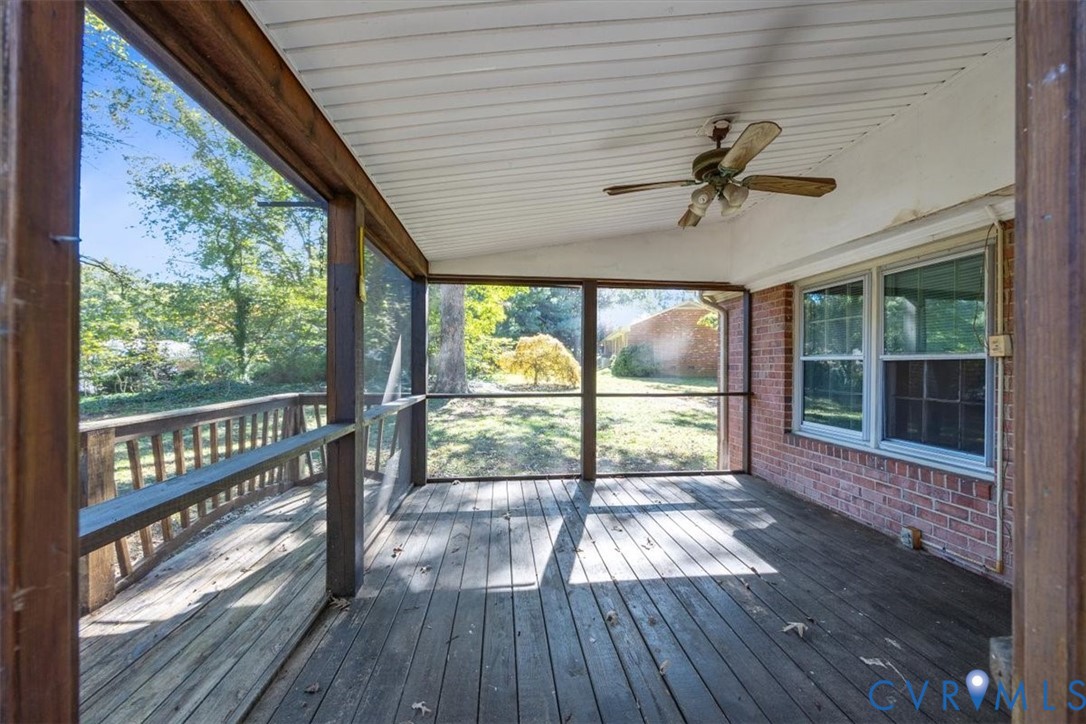 Screen porch on back deck