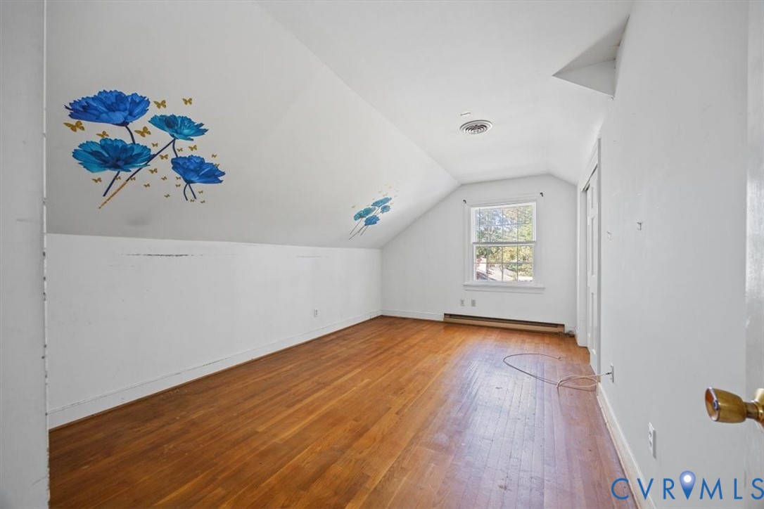 Upstairs Bed #3 with dormered ceiling