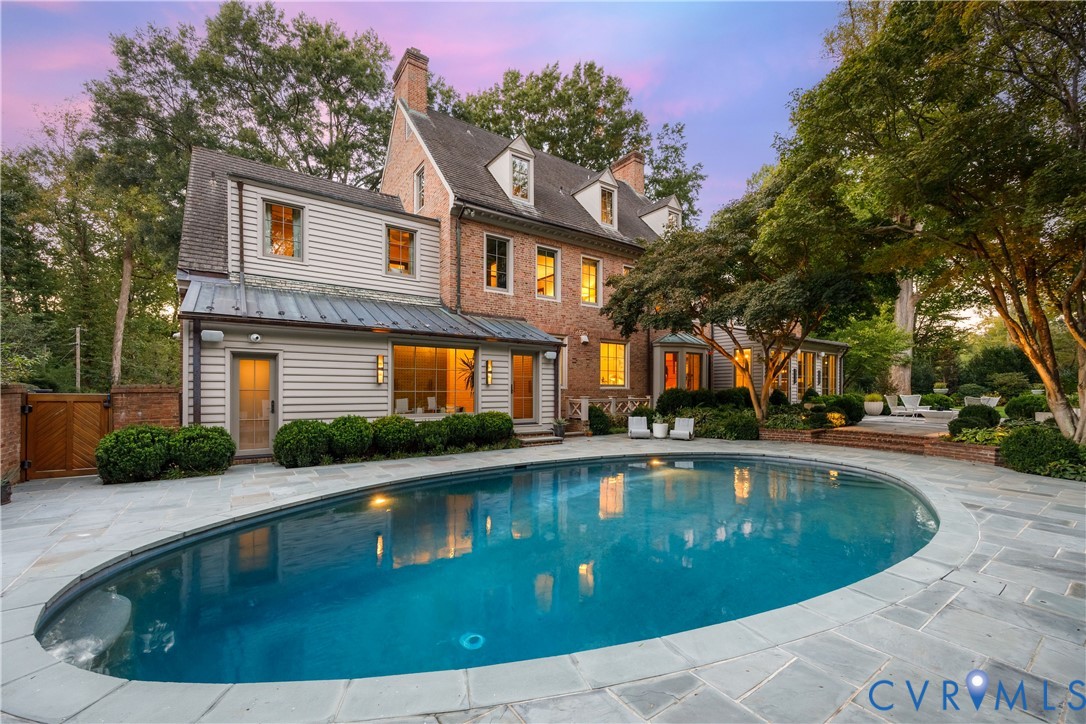 The pool was fully renovated with new tile, plaster, steps and plumbing, just outside the mudroom and pool bath.