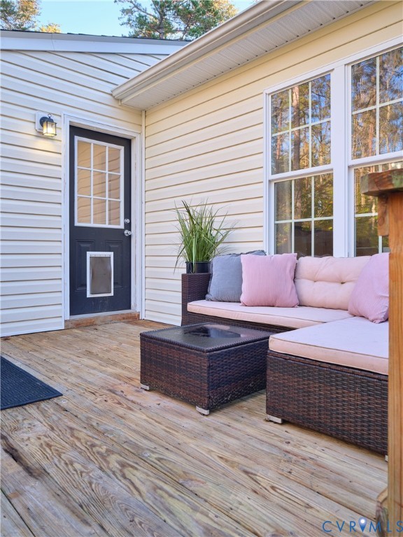 Cozy deck perfect for grilling and hanging out.