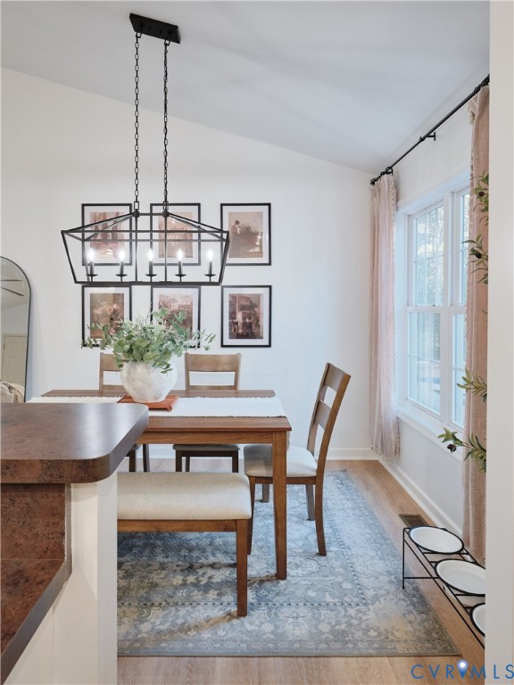 Dining leads directly into the kitchen.