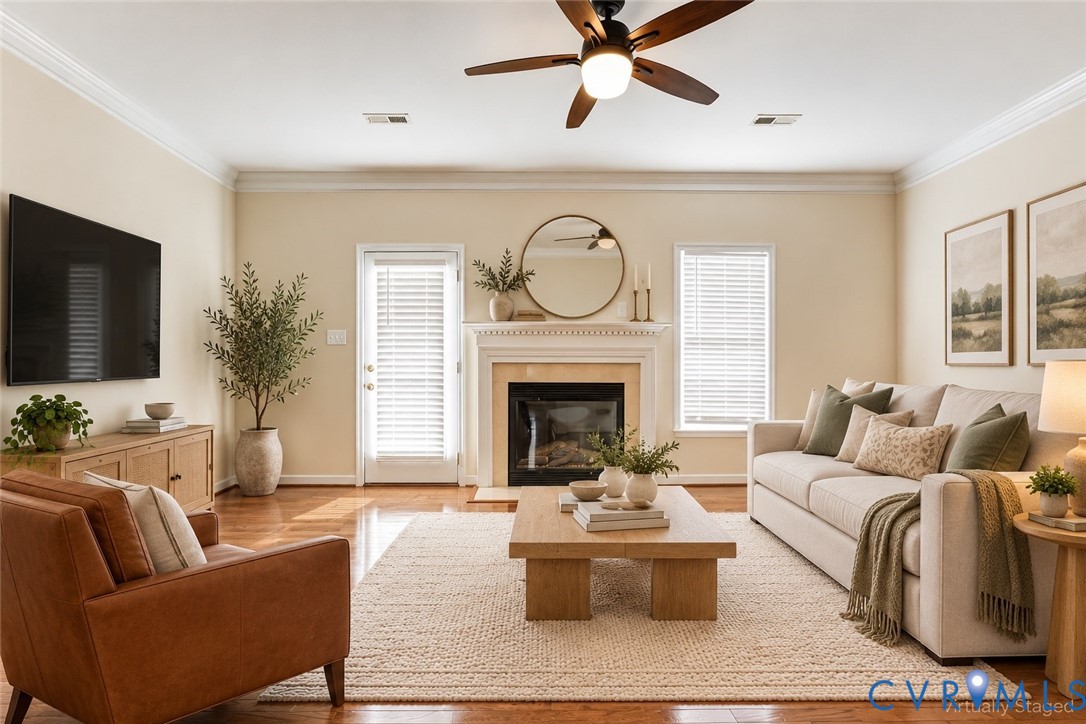 VIRTUALLY STAGED LIVING ROOM BY AI