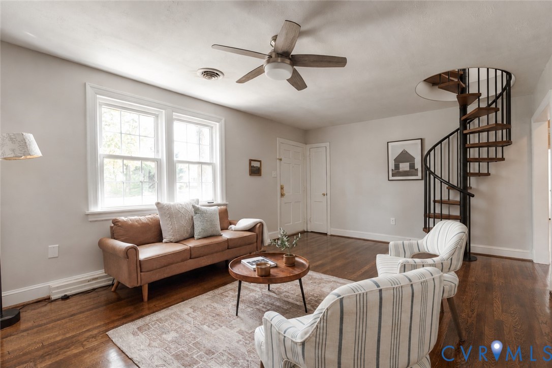 Staircase has been virtually added for artistic vision.