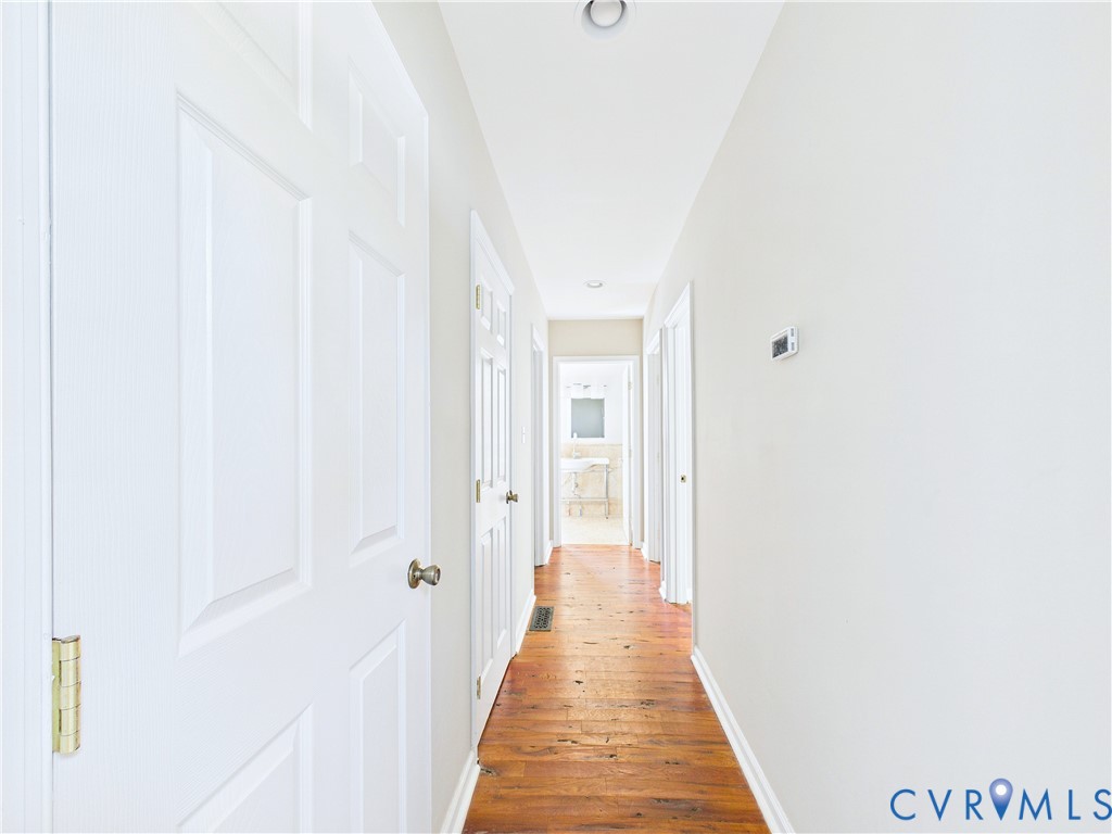 Main Level Hall with 2 Bedrooms, Bath and Laundry