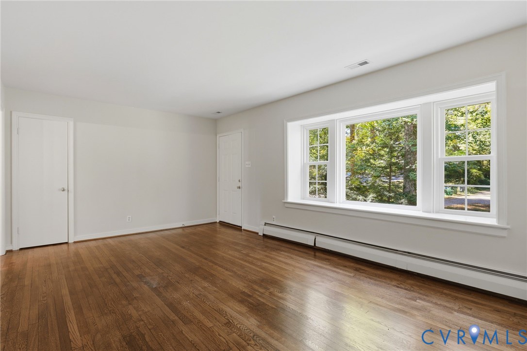 Living room has beautiful natural light
