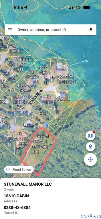 Parcel Map. Indicating the geographic boundaries and ownership records for the property