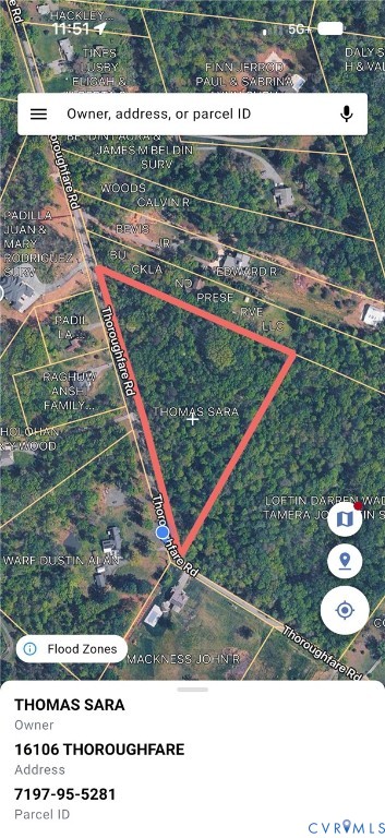 Tax Parcel Map. Identifying the boundary lines and official ownership data for the property