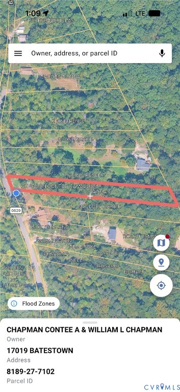 Property Parcel Map. Identifying the boundary lines and official ownership data for the property