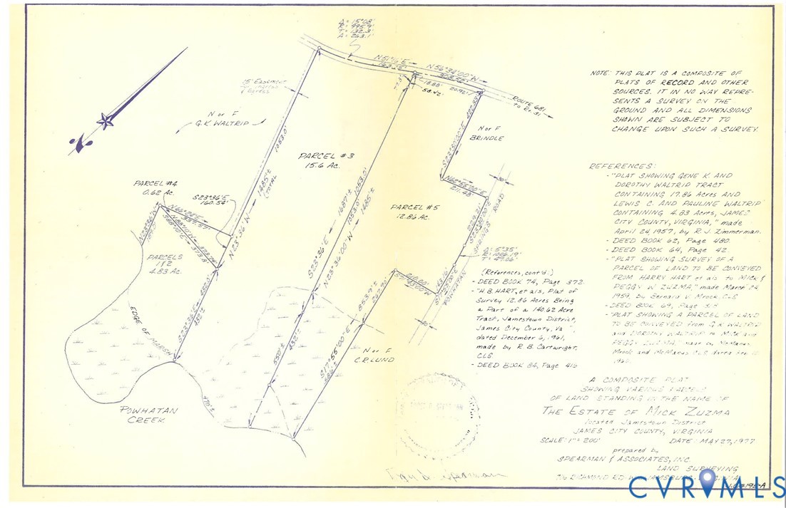 Property Plat Map. Depicting boundary lines, acreage, and reference data for the property