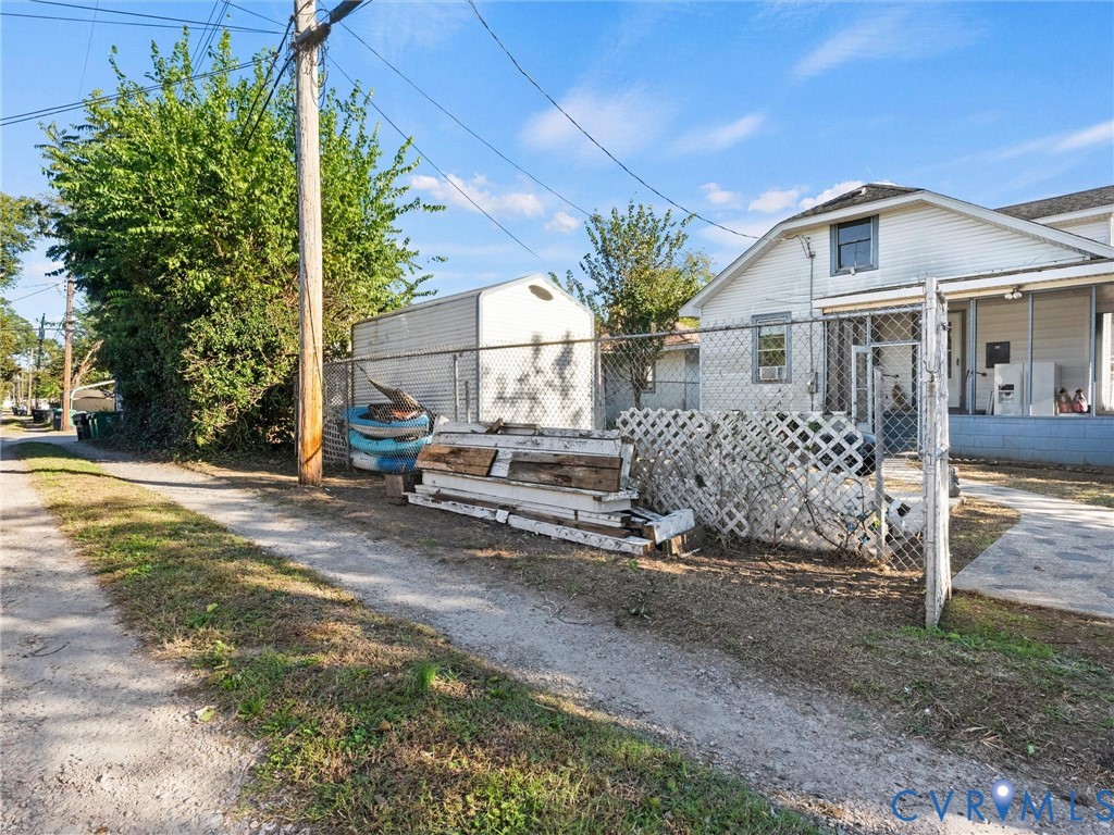 Rear alley view