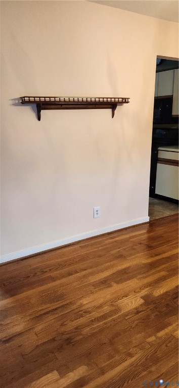 Wood-finish flooring and wall-mounted wooden decorative shelf