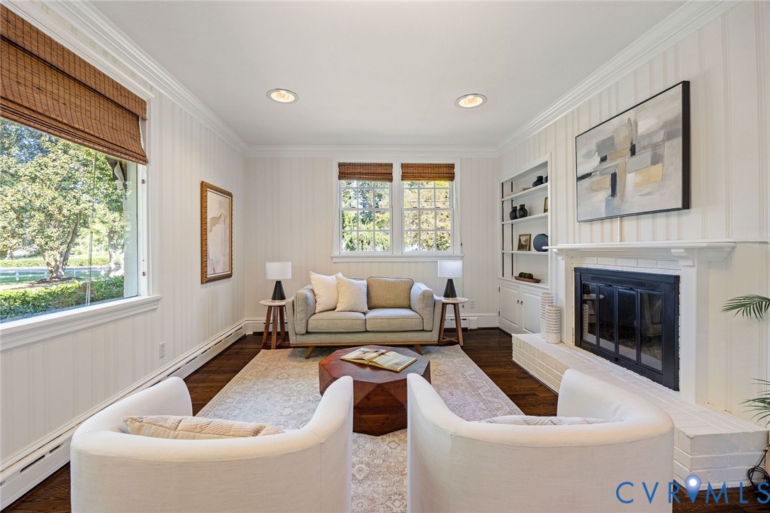A more intimate family room for reading or playing a game of cards.