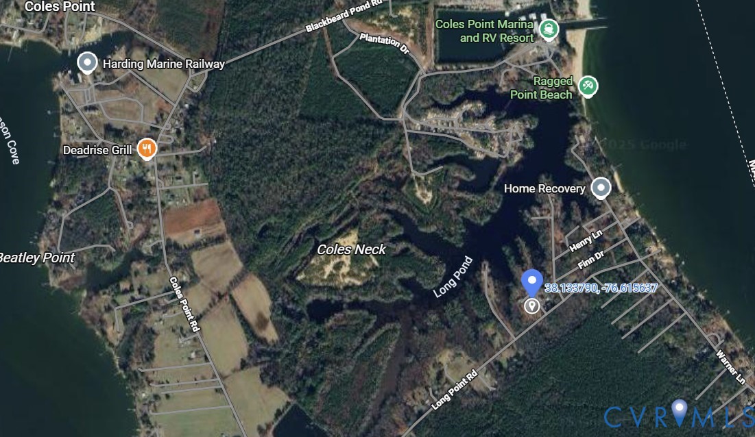 Aerial Property Map. Illustrating the geographic coordinates and regional site context of the property