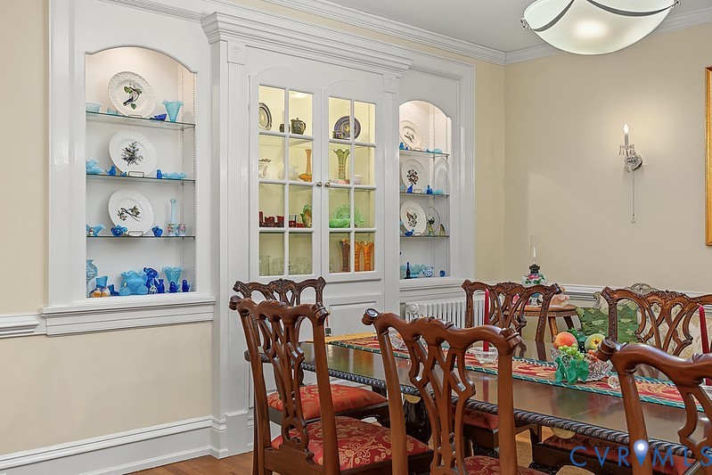 Built in China cabinet.