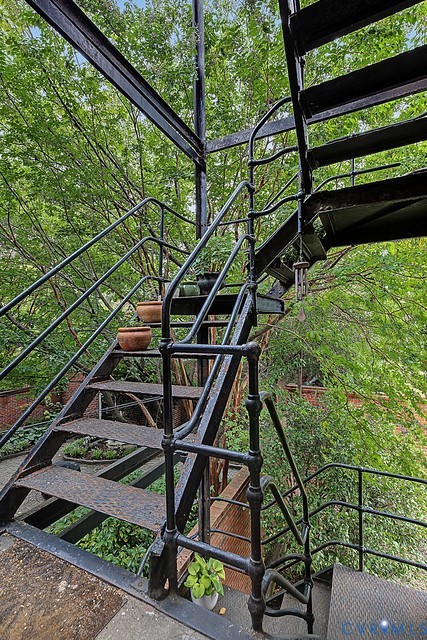 Rear staircase.