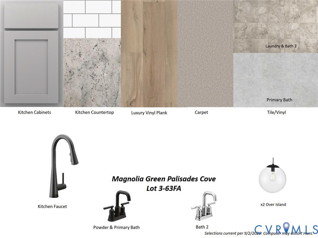 Collage shows design finishes in the home.