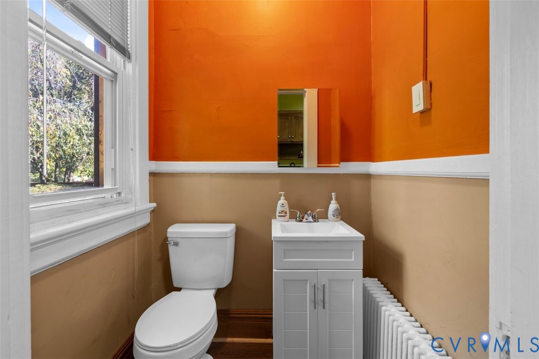 first floor half bath.