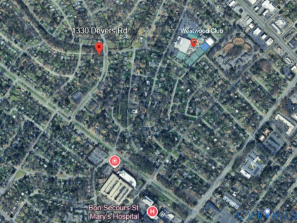 Site Map. Indicating the geographic coordinates of the property in relation to local facilities