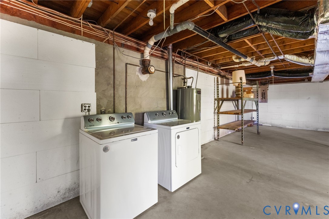 Laundry area in Basement.