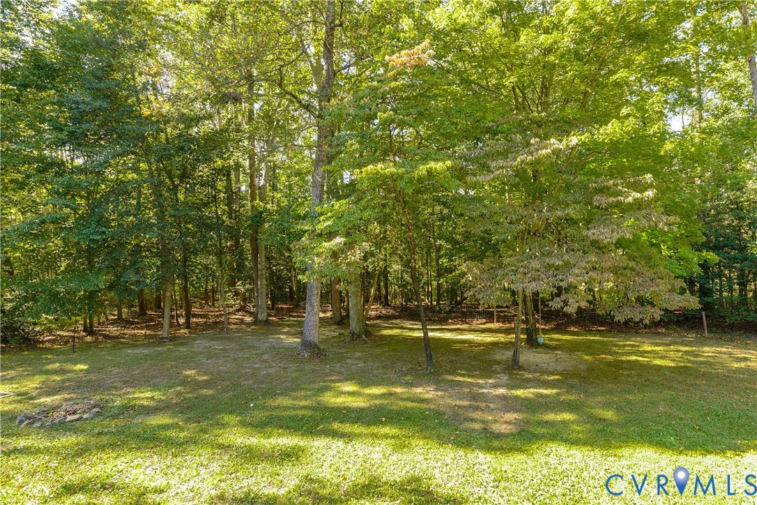 Expansive lot featuring mature hardwood trees and perimeter woodland