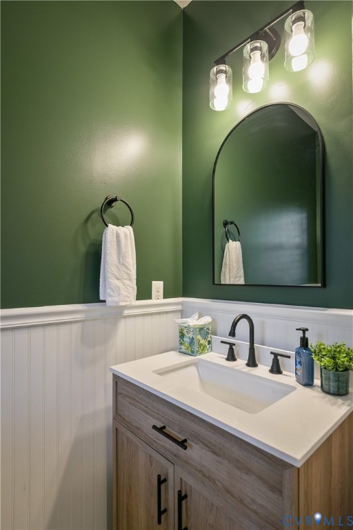 Main level half bathroom