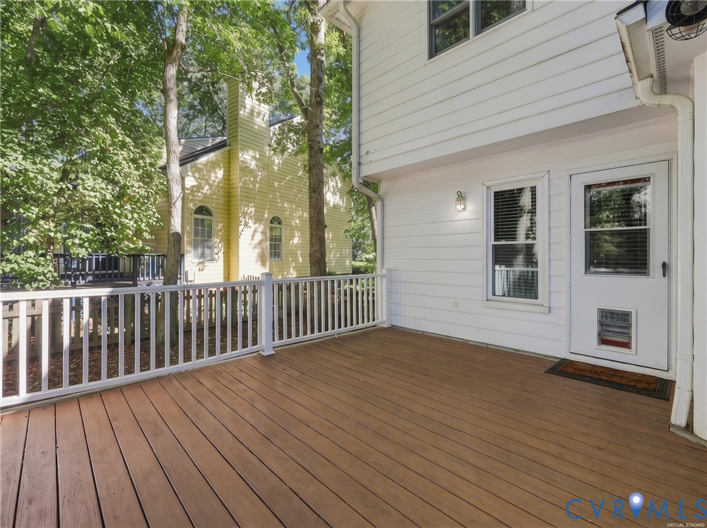 Another view of the rear deck.