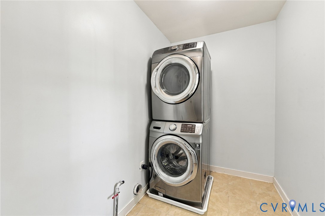 Large second level laundry room.