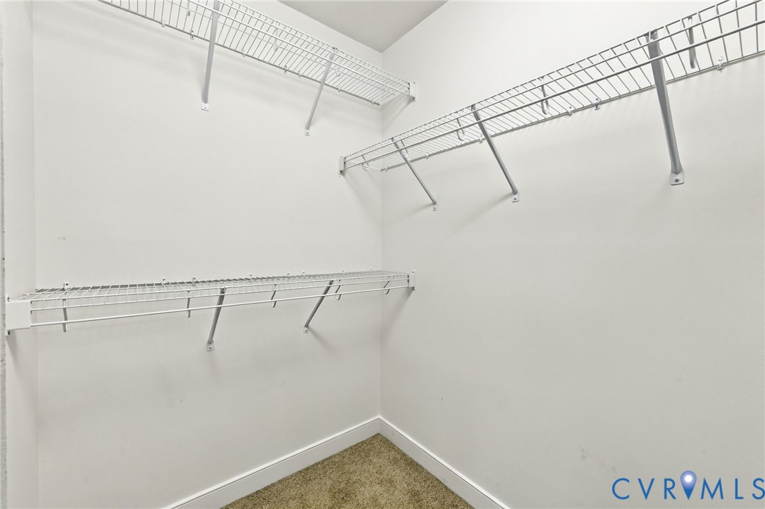 Spacious walk-in closet.