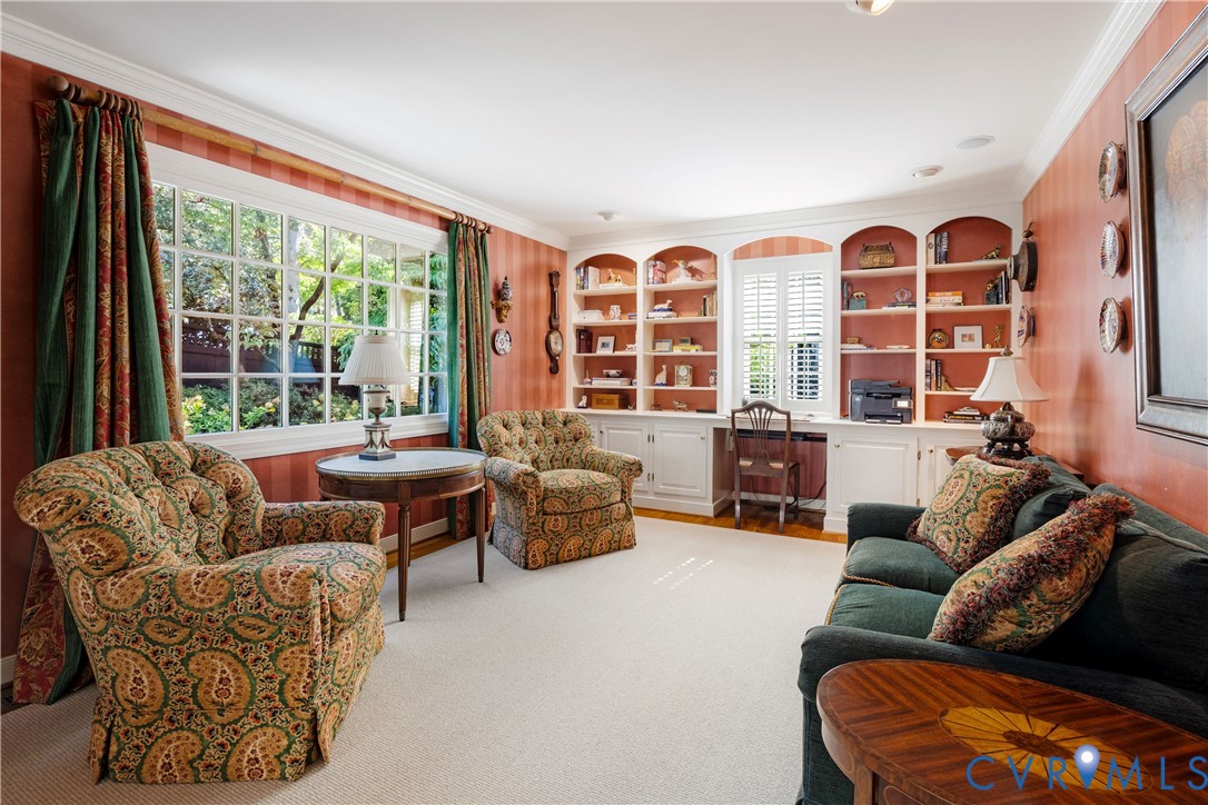 The current owners have enjoyed this room as their library/study, but this space works equally well as a playroom or cozy den.