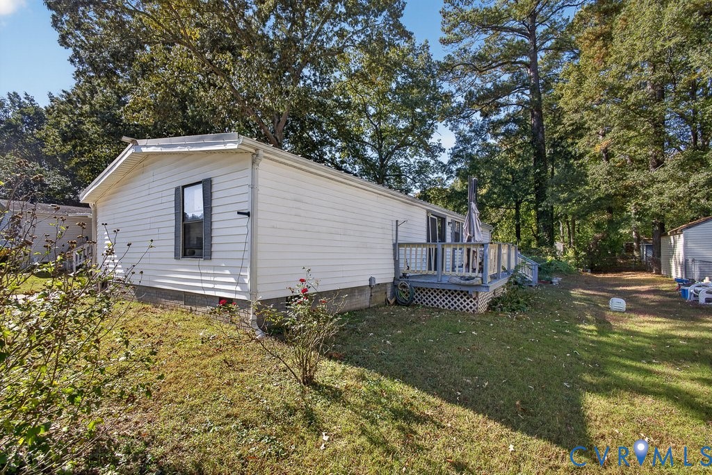 Exterior view, side of home
