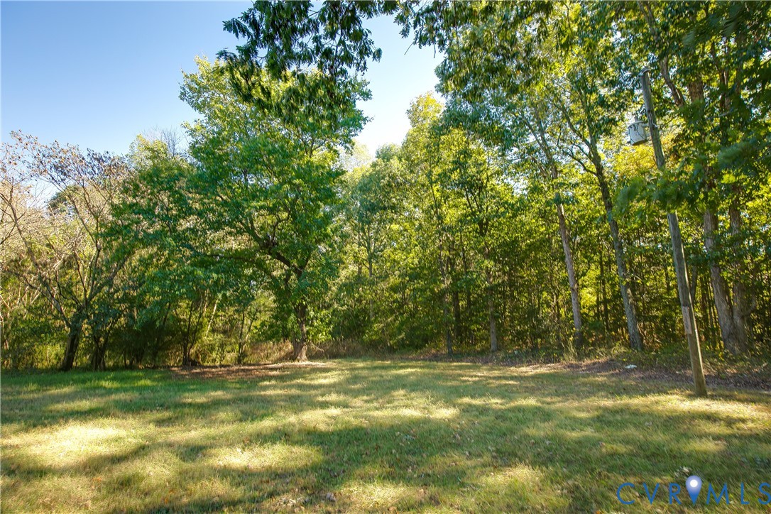 Expansive lot featuring mature hardwood trees and cleared grass terrain