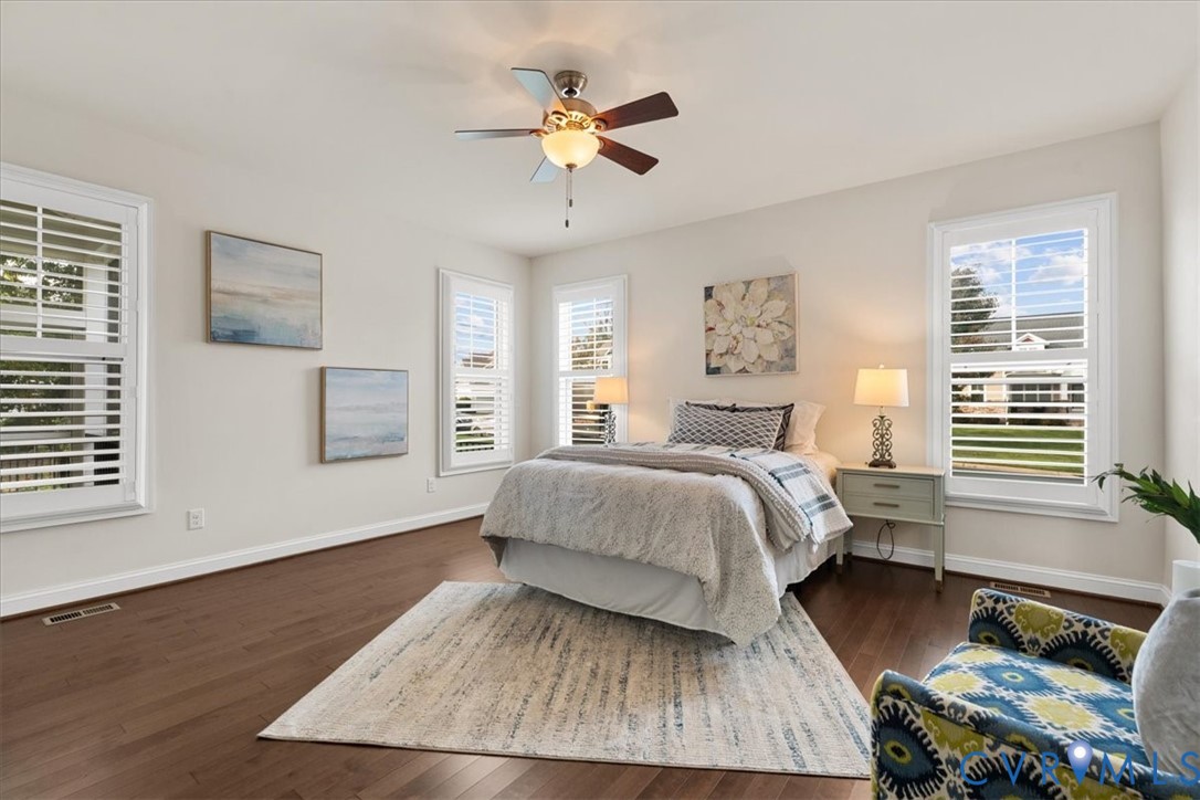 Ceiling Fan and HWD Floors