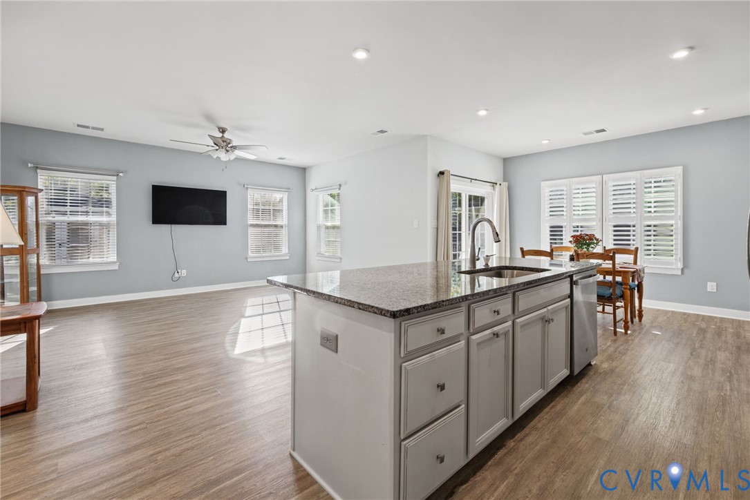 Spacious open concept.