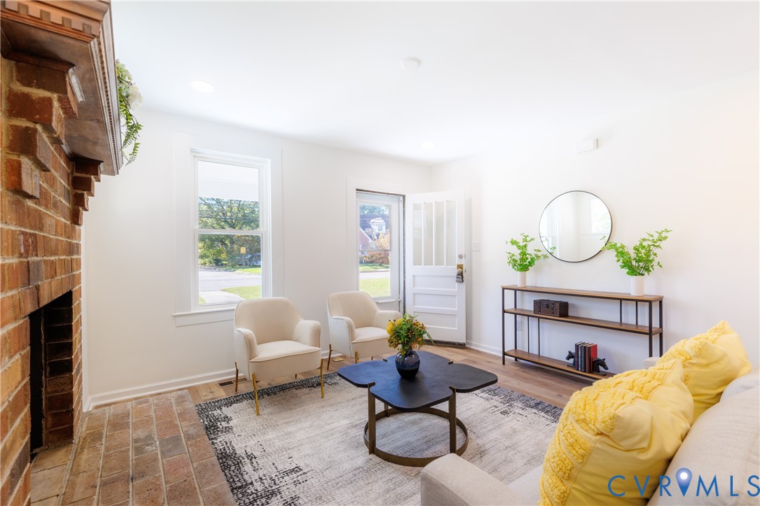 Family room with LVP flooring