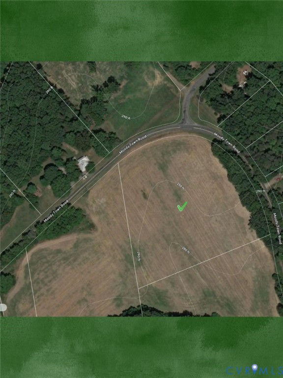 Property Survey Map. Illustrating topographic markers and road boundaries relative to the property Property Survey Map. Illustrating topographic markers and road boundaries relative to the property