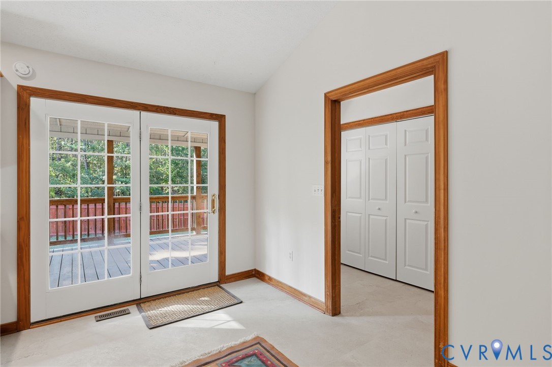 Eat-In Area, French Doors to Covered Deck
