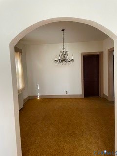 Spacious, wood flooring under carpet