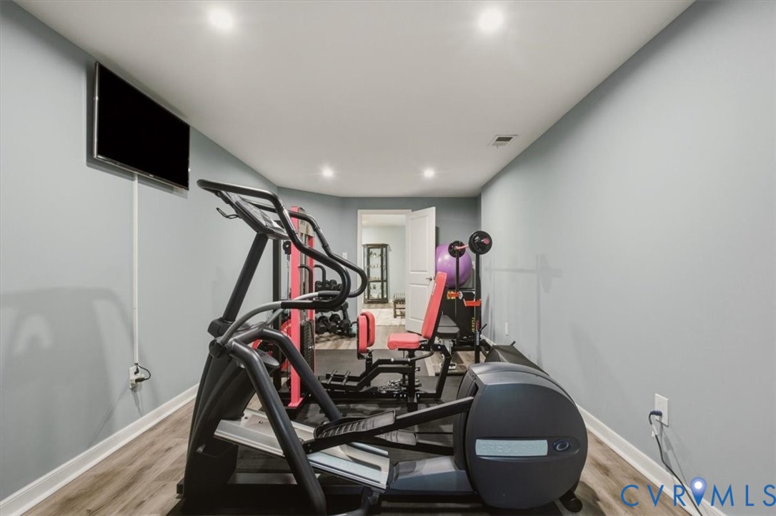 Newly finished gym area